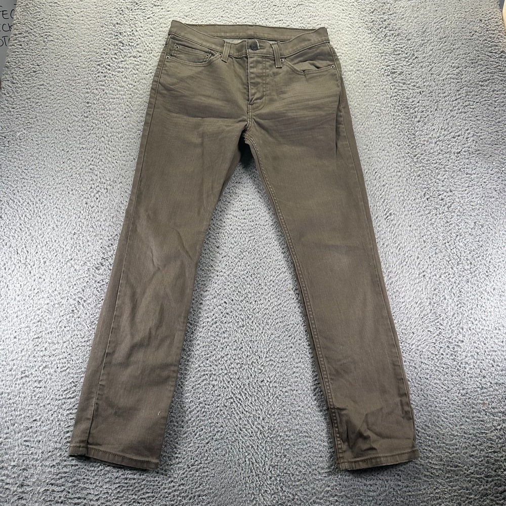 Levi's 511 Pant Men 31x30 Brown Cotton Chino Straight Leg Stretch Preppy Career